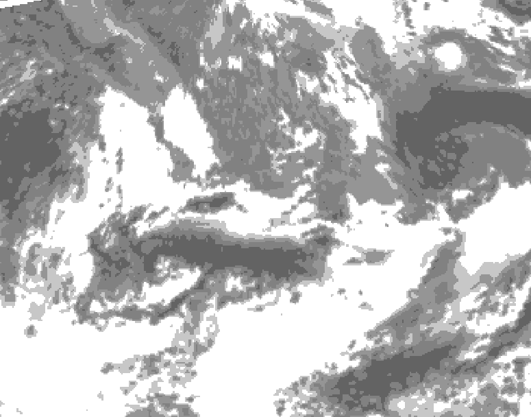 GDPS total cloud 192 hour forecast chart for Canada based on 2025/05/04 0000Z data