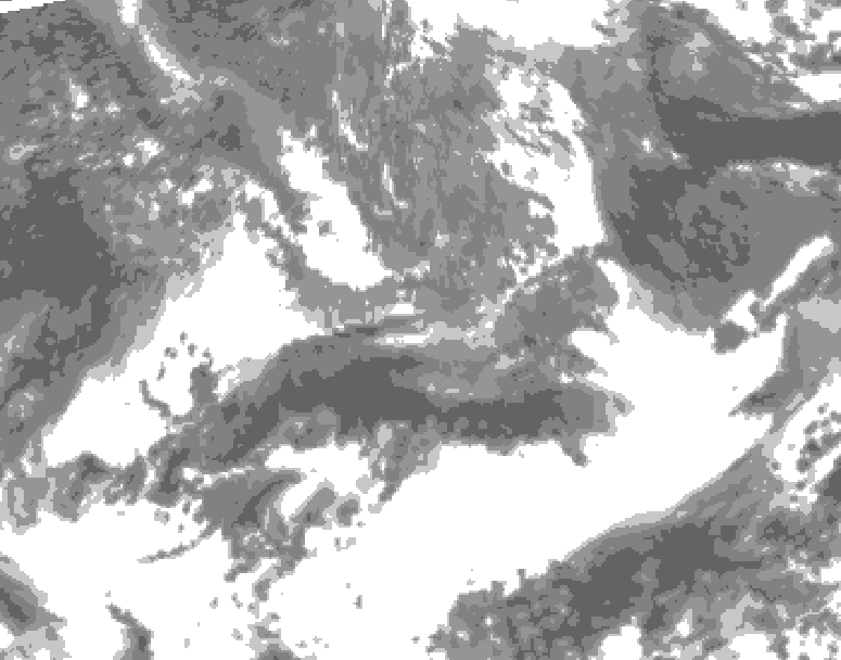 GDPS total cloud 204 hour forecast chart for Canada based on 2025/05/04 0000Z data
