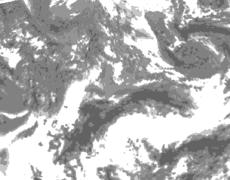 GDPS total cloud 228 hour forecast chart for Canada based on 2025/05/04 0000Z data