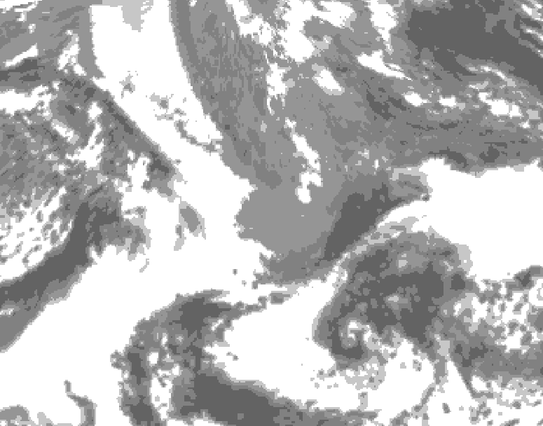 GDPS total cloud 054 hour forecast chart for Canada based on 2025/05/04 1200Z data