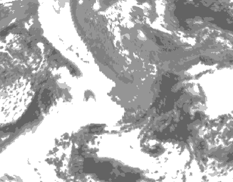 GDPS total cloud 060 hour forecast chart for Canada based on 2025/05/04 1200Z data