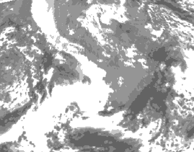 GDPS total cloud 072 hour forecast chart for Canada based on 2025/05/04 1200Z data