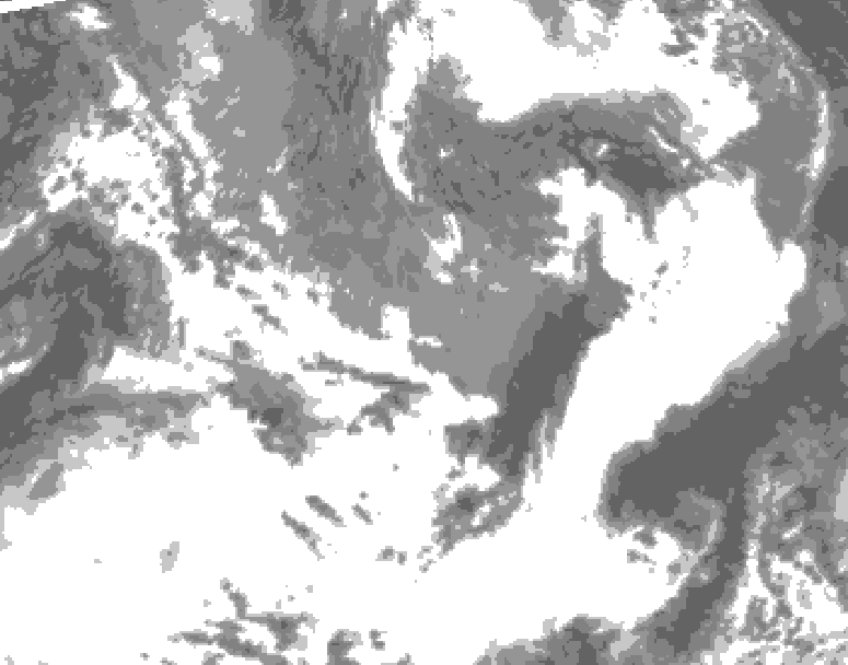 GDPS total cloud 144 hour forecast chart for Canada based on 2025/05/04 1200Z data