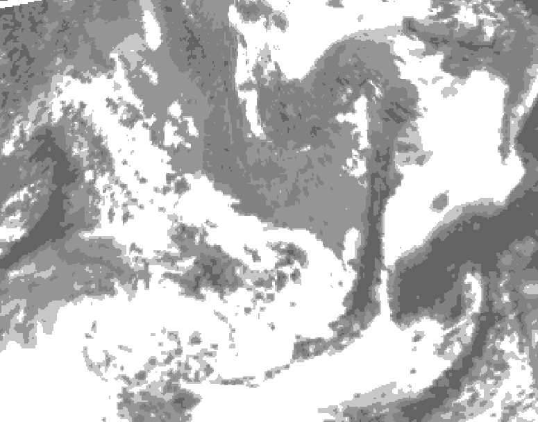 GDPS total cloud 156 hour forecast chart for Canada based on 2025/05/04 1200Z data