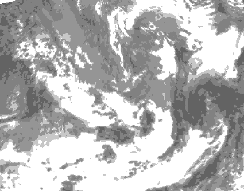 GDPS total cloud 168 hour forecast chart for Canada based on 2025/05/04 1200Z data