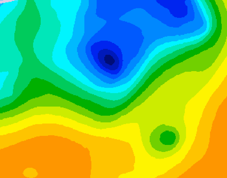 GDPS 500 millibar geopotential height 120 hour forecast chart for Canada based on 2025/05/05 0000Z data