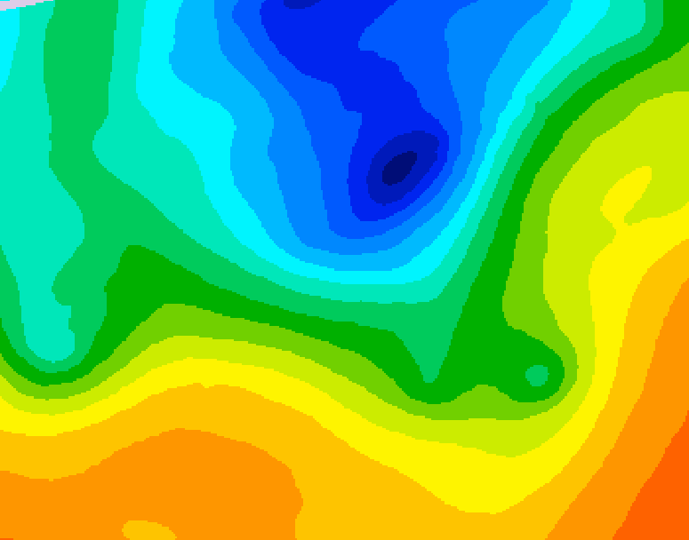 GDPS 500 millibar geopotential height 144 hour forecast chart for Canada based on 2025/05/05 0000Z data