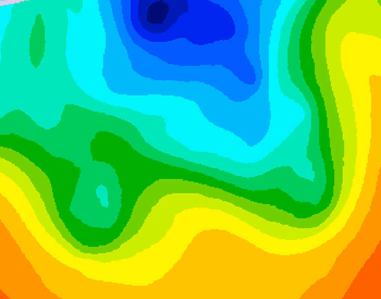 GDPS 500 millibar geopotential height 180 hour forecast chart for Canada based on 2025/05/05 0000Z data