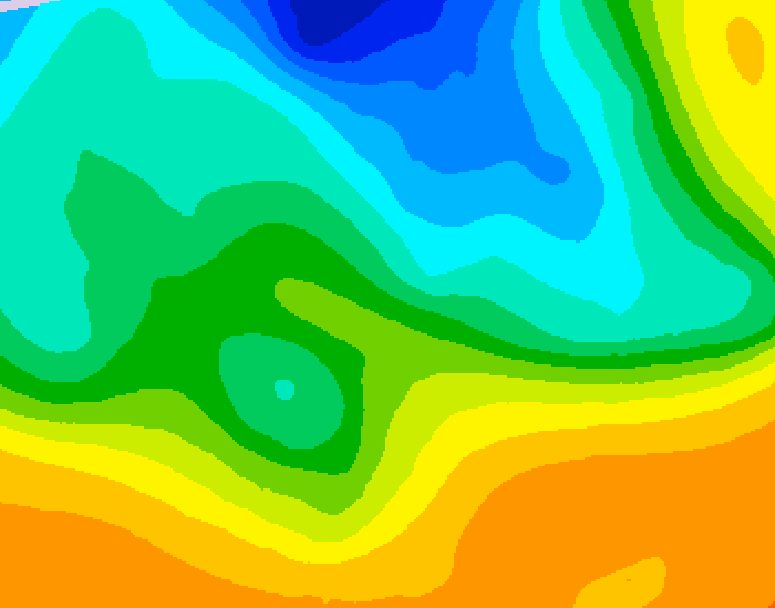 GDPS 500 millibar geopotential height 216 hour forecast chart for Canada based on 2025/05/05 0000Z data