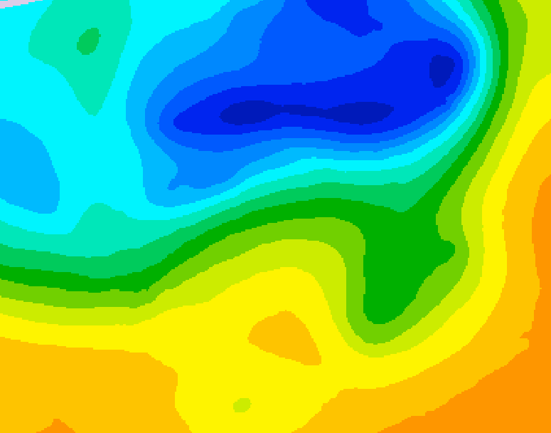GDPS 500 millibar geopotential height 072 hour forecast chart for Canada based on 2025/05/05 1200Z data