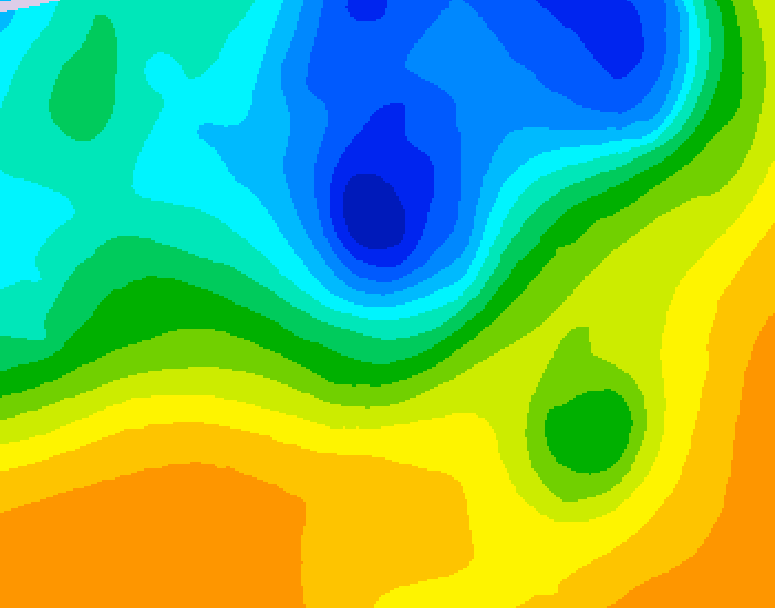 GDPS 500 millibar geopotential height 108 hour forecast chart for Canada based on 2025/05/05 1200Z data