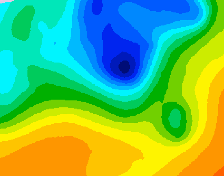 GDPS 500 millibar geopotential height 120 hour forecast chart for Canada based on 2025/05/05 1200Z data