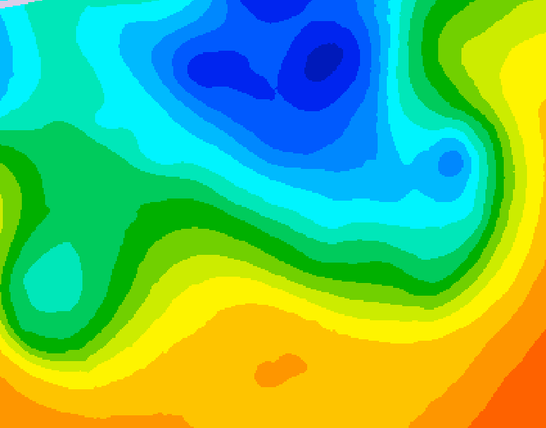 GDPS 500 millibar geopotential height 156 hour forecast chart for Canada based on 2025/05/05 1200Z data