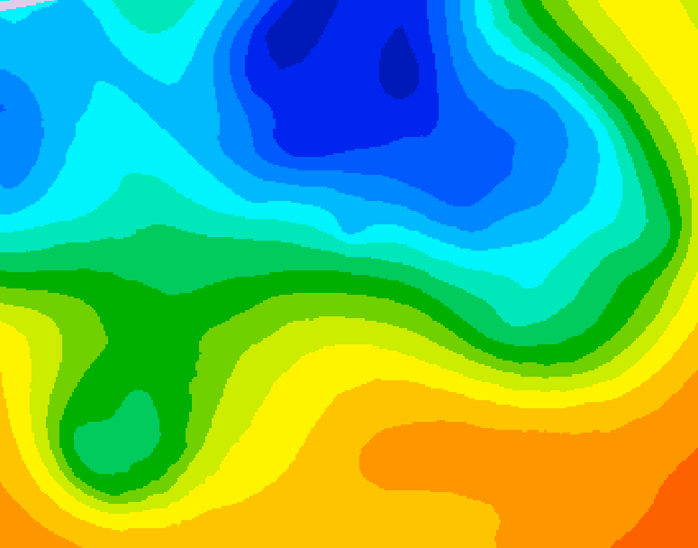GDPS 500 millibar geopotential height 180 hour forecast chart for Canada based on 2025/05/05 1200Z data