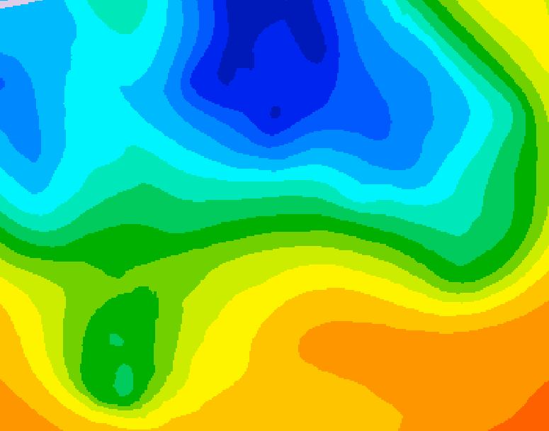 GDPS 500 millibar geopotential height 192 hour forecast chart for Canada based on 2025/05/05 1200Z data