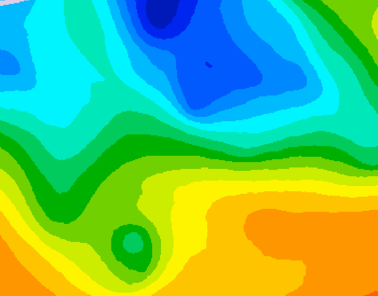 GDPS 500 millibar geopotential height 222 hour forecast chart for Canada based on 2025/05/05 1200Z data