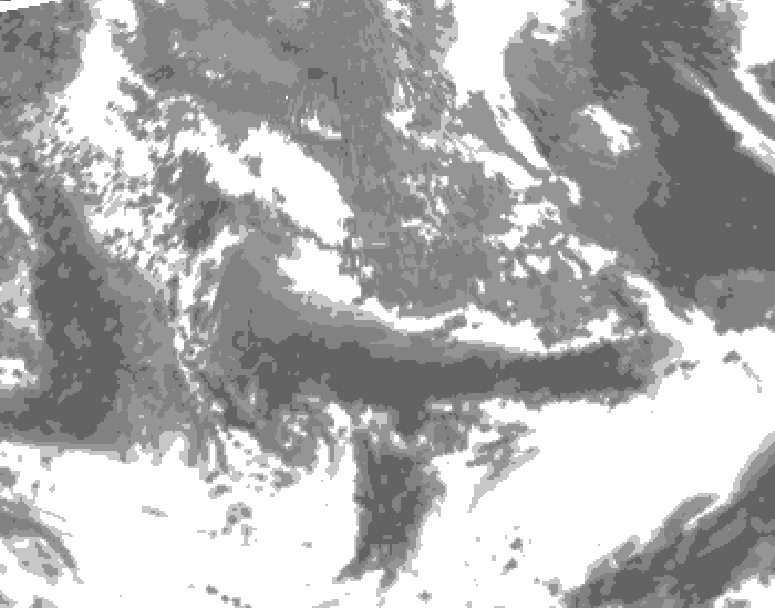 GDPS total cloud 216 hour forecast chart for Canada based on 2025/05/05 0000Z data
