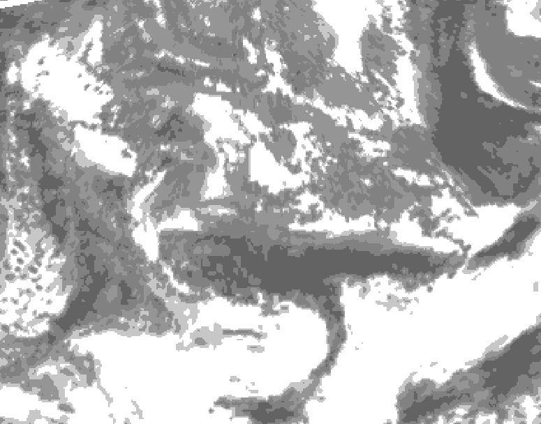 GDPS total cloud 234 hour forecast chart for Canada based on 2025/05/05 0000Z data