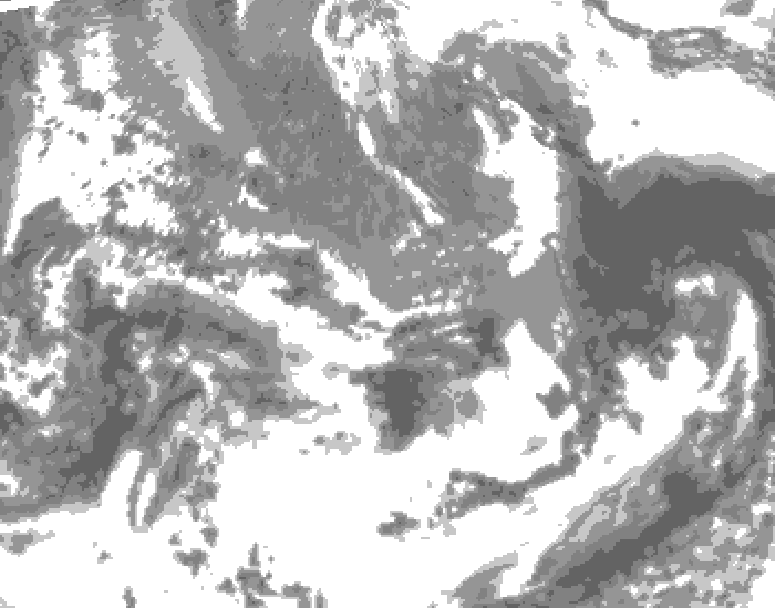 GDPS total cloud 144 hour forecast chart for Canada based on 2025/05/05 1200Z data