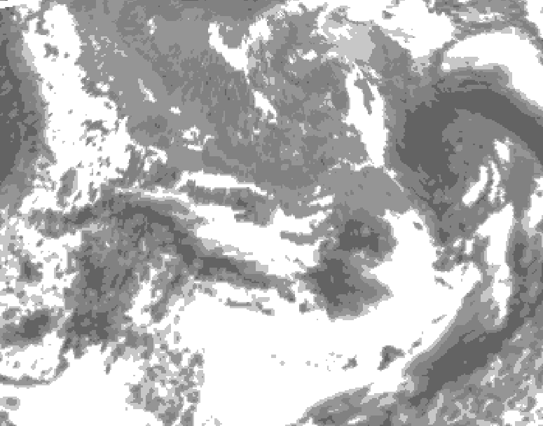 GDPS total cloud 156 hour forecast chart for Canada based on 2025/05/05 1200Z data