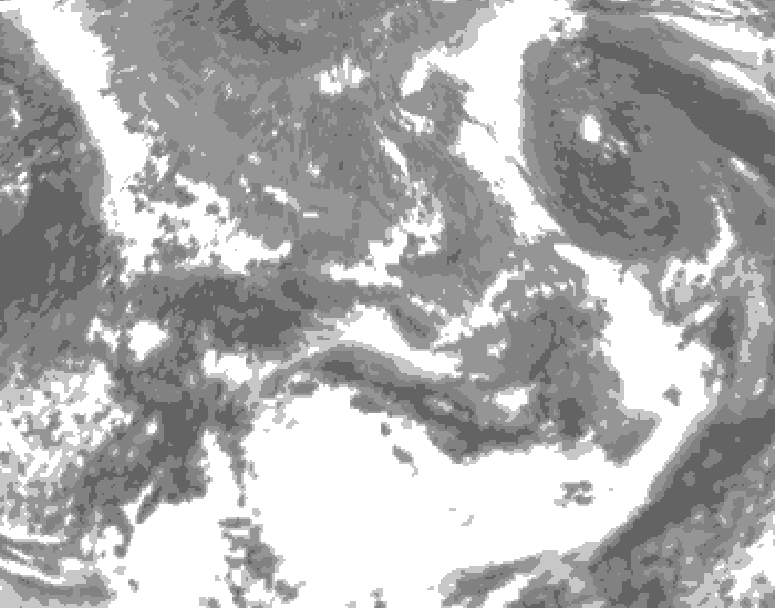 GDPS total cloud 168 hour forecast chart for Canada based on 2025/05/05 1200Z data