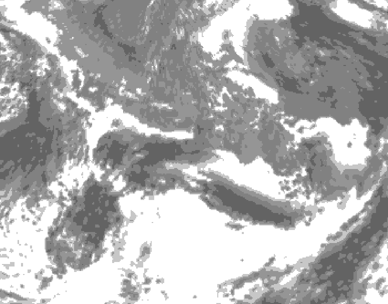 GDPS total cloud 180 hour forecast chart for Canada based on 2025/05/05 1200Z data