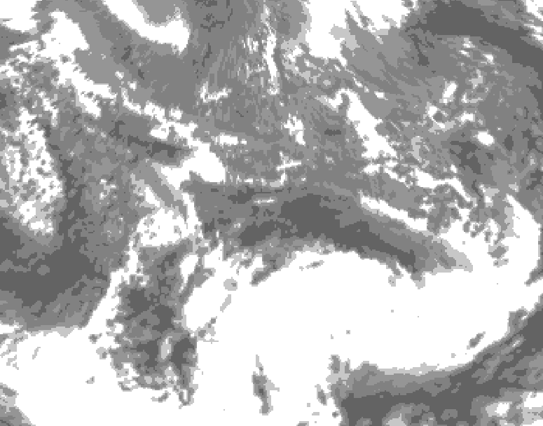 GDPS total cloud 204 hour forecast chart for Canada based on 2025/05/05 1200Z data