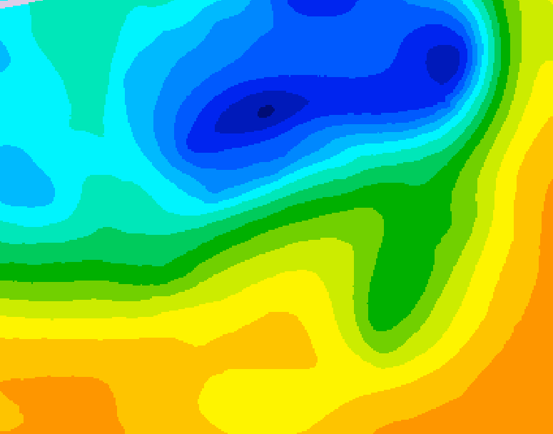 GDPS 500 millibar geopotential height 066 hour forecast chart for Canada based on 2025/05/06 0000Z data