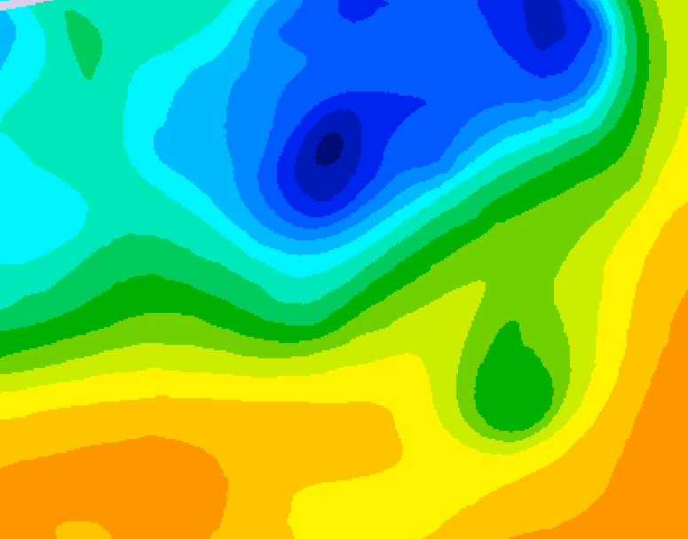 GDPS 500 millibar geopotential height 084 hour forecast chart for Canada based on 2025/05/06 0000Z data