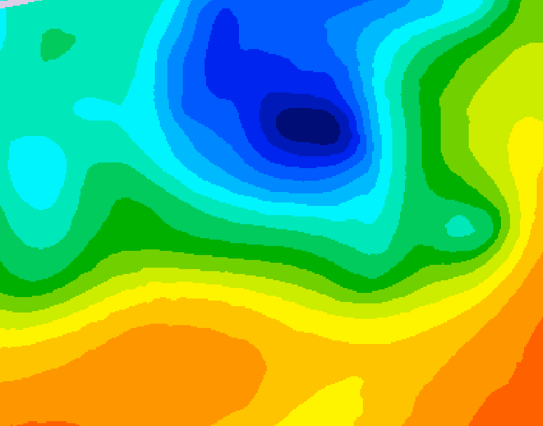 GDPS 500 millibar geopotential height 120 hour forecast chart for Canada based on 2025/05/06 0000Z data