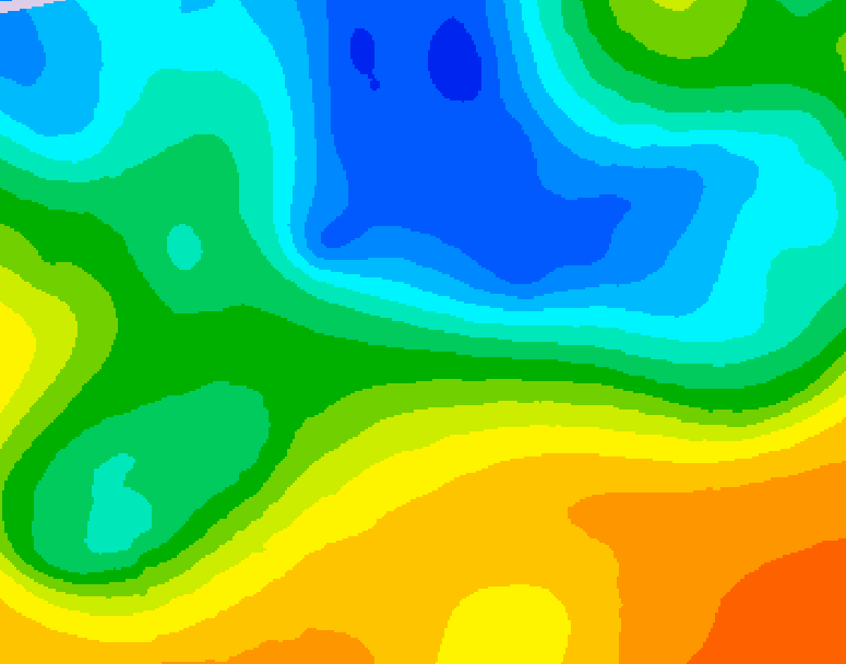 GDPS 500 millibar geopotential height 180 hour forecast chart for Canada based on 2025/05/06 0000Z data