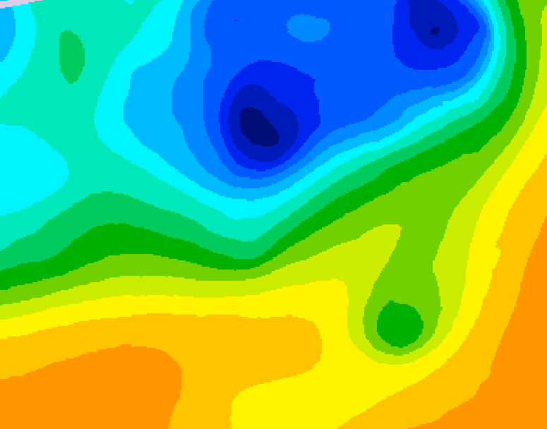 GDPS 500 millibar geopotential height 072 hour forecast chart for Canada based on 2025/05/06 1200Z data