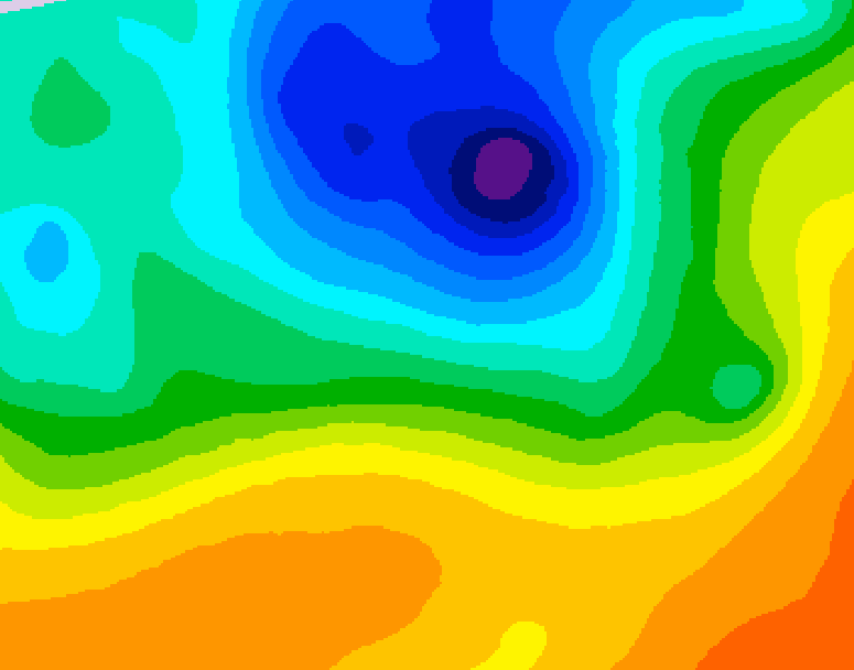 GDPS 500 millibar geopotential height 108 hour forecast chart for Canada based on 2025/05/06 1200Z data