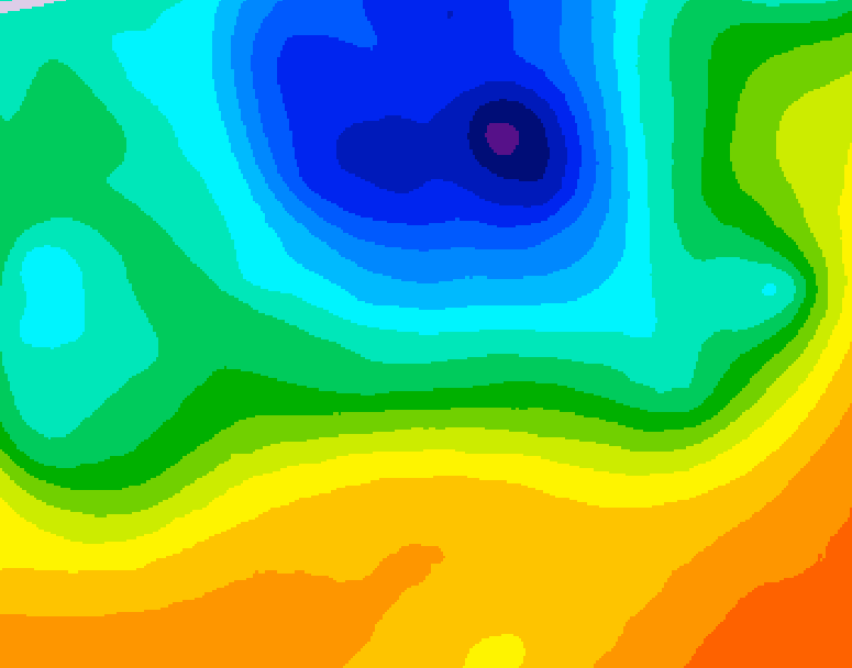 GDPS 500 millibar geopotential height 120 hour forecast chart for Canada based on 2025/05/06 1200Z data