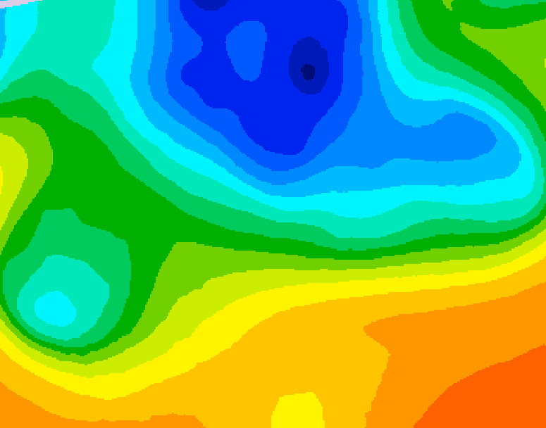 GDPS 500 millibar geopotential height 144 hour forecast chart for Canada based on 2025/05/06 1200Z data