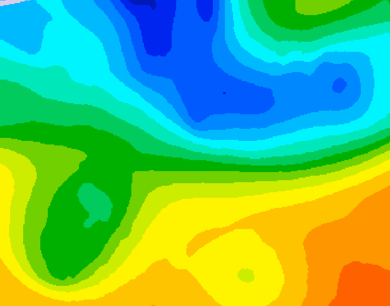 GDPS 500 millibar geopotential height 180 hour forecast chart for Canada based on 2025/05/06 1200Z data