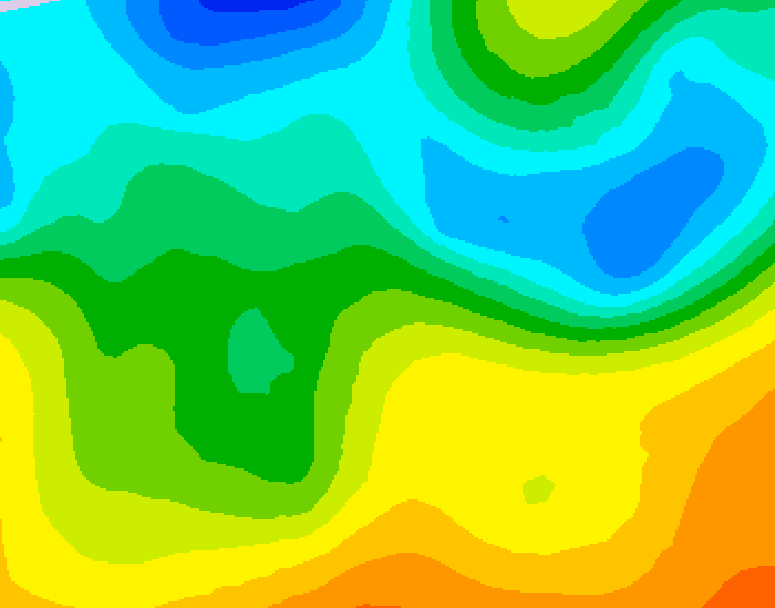 GDPS 500 millibar geopotential height 222 hour forecast chart for Canada based on 2025/05/06 1200Z data