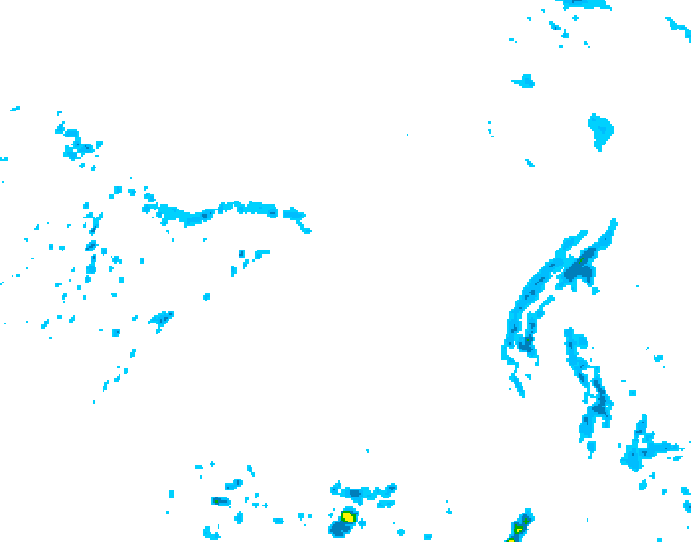 GDPS precipitation 036 hour forecast chart for Canada based on 2025/05/06 1200Z data