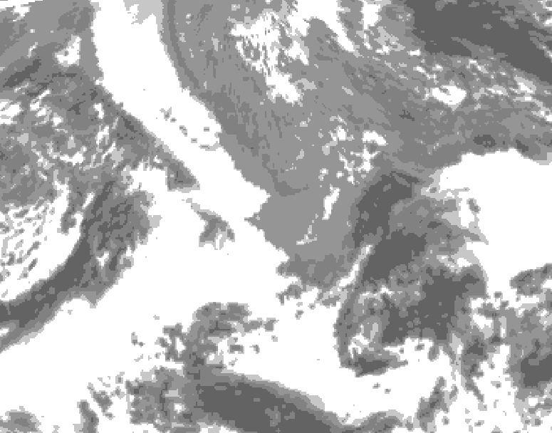 GDPS total cloud 024 hour forecast chart for Canada based on 2025/05/06 0000Z data