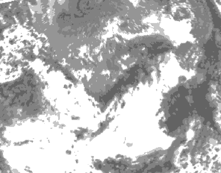 GDPS total cloud 084 hour forecast chart for Canada based on 2025/05/06 0000Z data