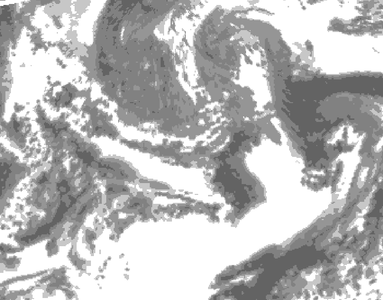 GDPS total cloud 138 hour forecast chart for Canada based on 2025/05/06 0000Z data