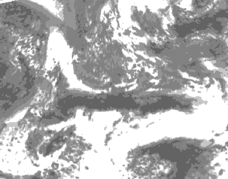 GDPS total cloud 192 hour forecast chart for Canada based on 2025/05/06 0000Z data
