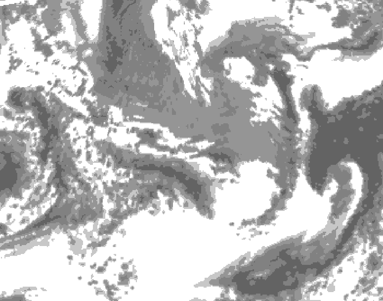 GDPS total cloud 108 hour forecast chart for Canada based on 2025/05/06 1200Z data
