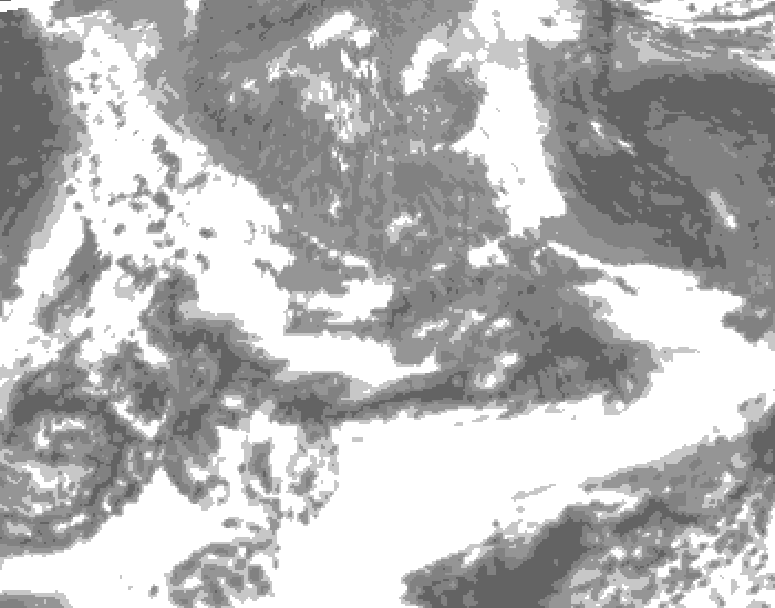 GDPS total cloud 144 hour forecast chart for Canada based on 2025/05/06 1200Z data