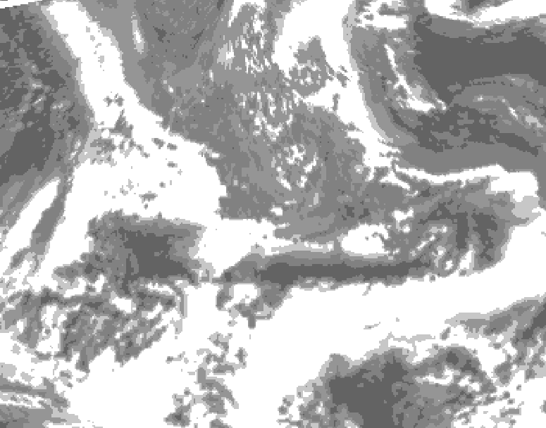 GDPS total cloud 156 hour forecast chart for Canada based on 2025/05/06 1200Z data