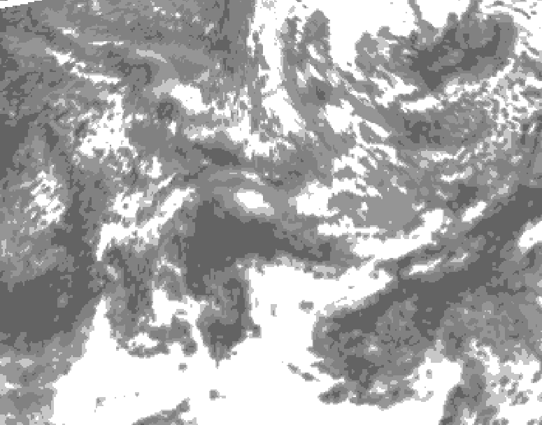 GDPS total cloud 216 hour forecast chart for Canada based on 2025/05/06 1200Z data