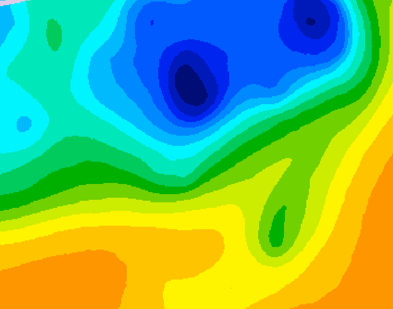 GDPS 500 millibar geopotential height 060 hour forecast chart for Canada based on 2025/05/07 0000Z data