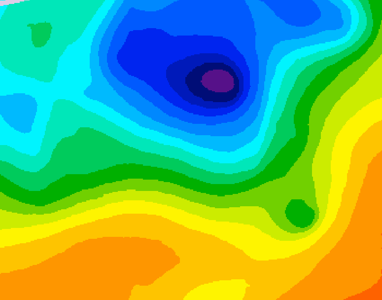 GDPS 500 millibar geopotential height 084 hour forecast chart for Canada based on 2025/05/07 0000Z data