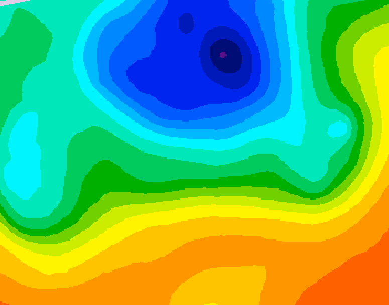 GDPS 500 millibar geopotential height 114 hour forecast chart for Canada based on 2025/05/07 0000Z data