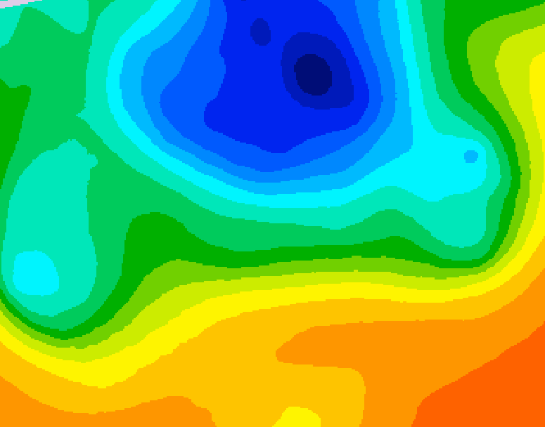GDPS 500 millibar geopotential height 120 hour forecast chart for Canada based on 2025/05/07 0000Z data